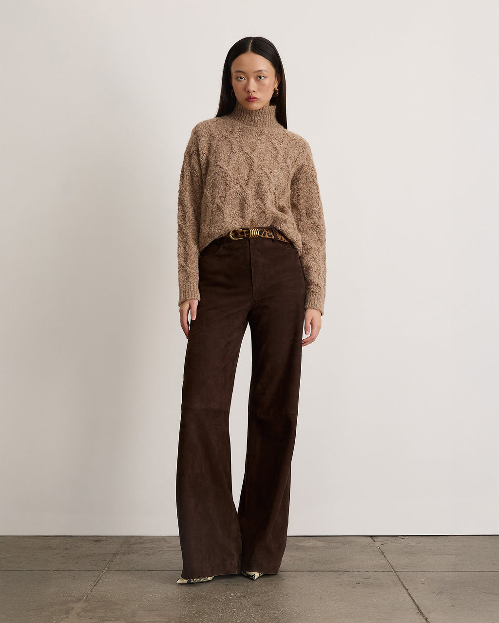 Opaline Sweater in Marled Camel