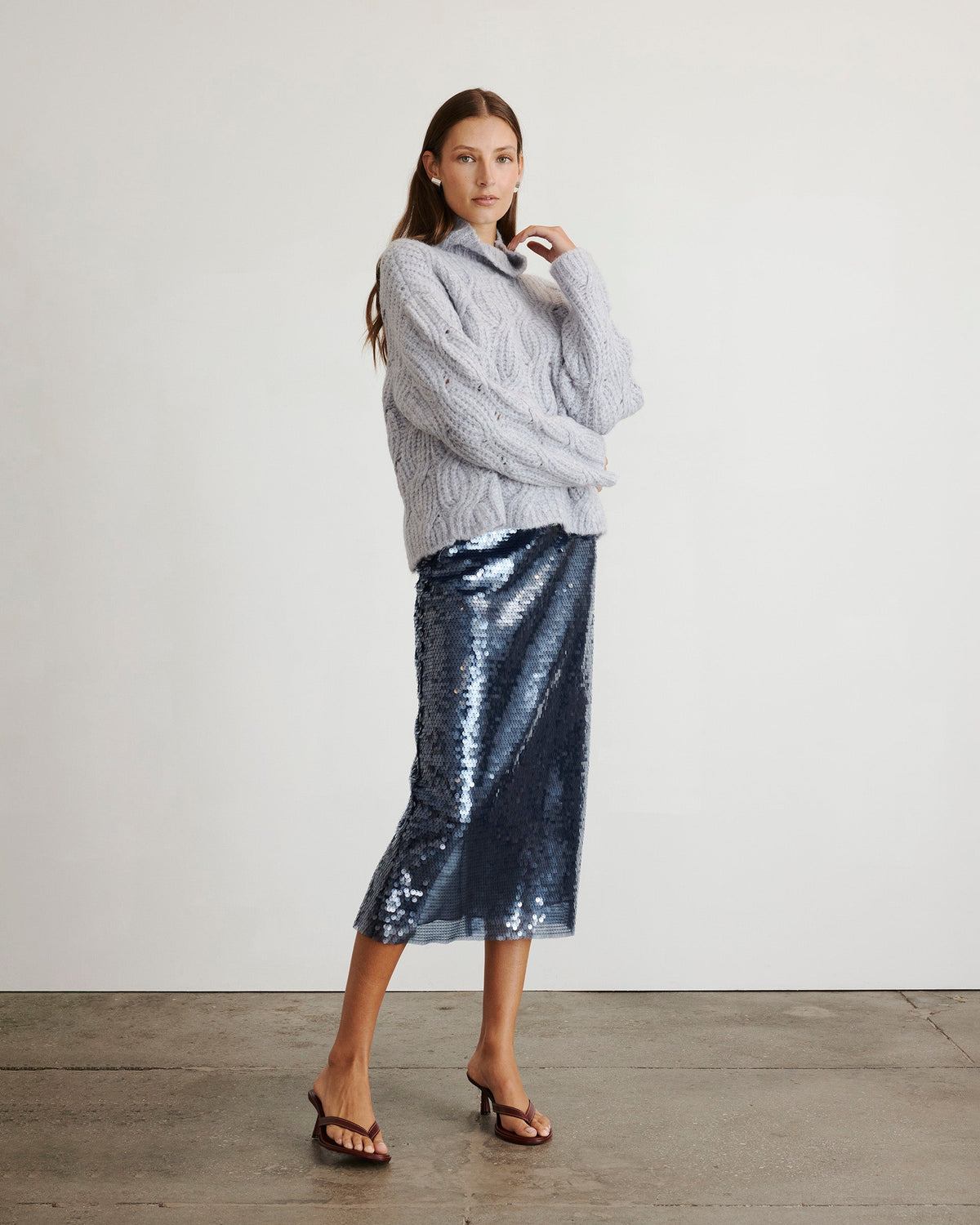 Opaline Sweater in Grey Sky