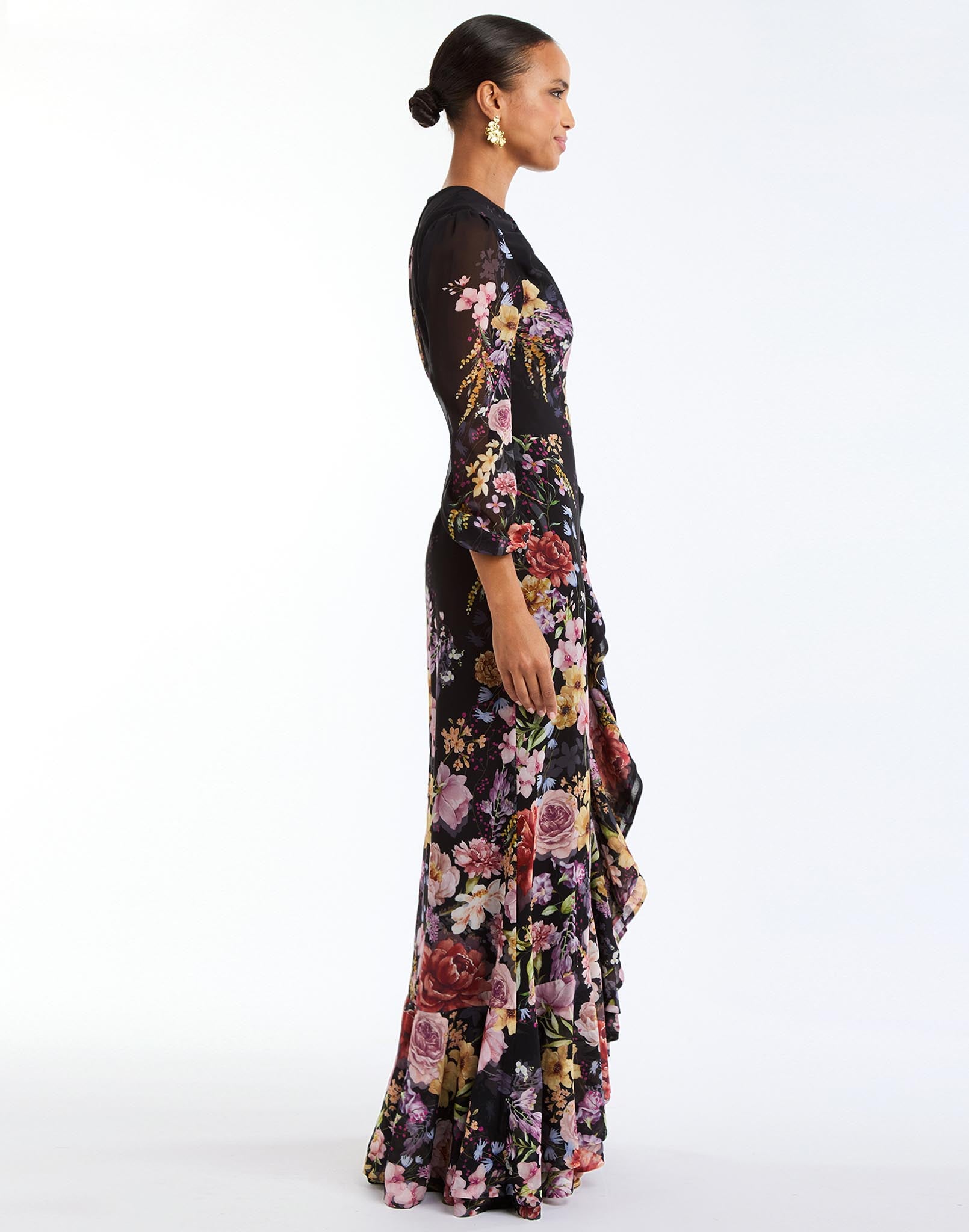Ophelia Gown in Twilight Florals | Over The Moon