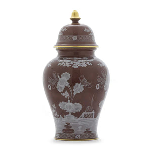 Oriente Italiano Potiche Vase With Cover in Castagna