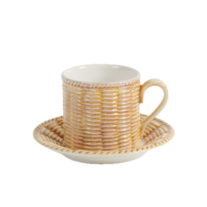 Osier Espresso Cup & Saucer in Natural
