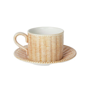 Osier Tea Cup and Saucer, Natural