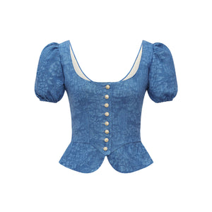 Ottilie Bodice in Blue