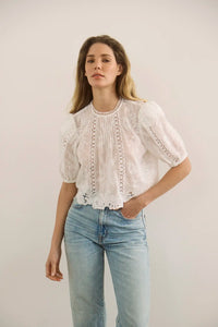 The Ouisie Top paired with denim.