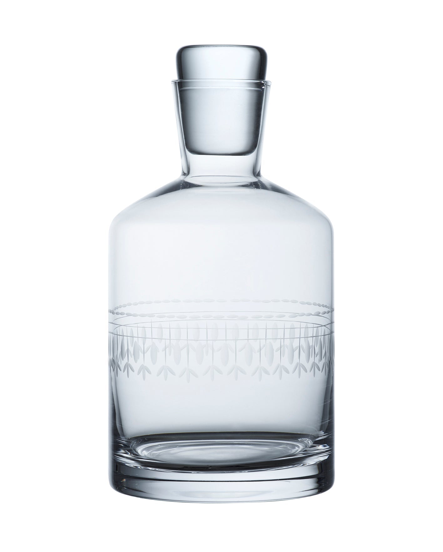 Crystal Decanter with Ovals Design