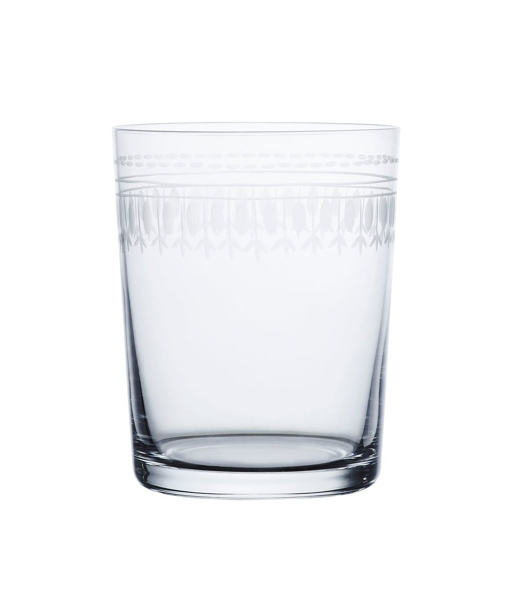 Crystal Large Tumblers with Ovals Design, Set of 4