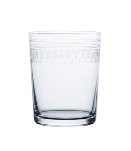 Crystal Large Tumblers with Ovals Design, Set of 4