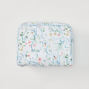 Medium Toiletry Bag in Lily of the Valley Ribbon Bouquet