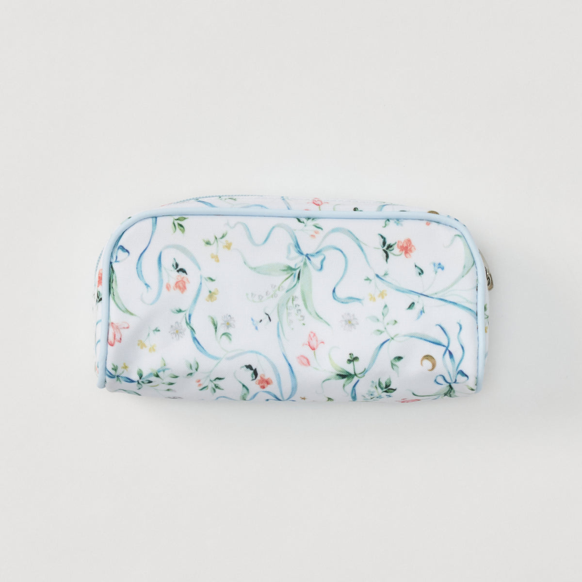 Small Toiletry Bag in Lily of the Valley Ribbon Bouquet