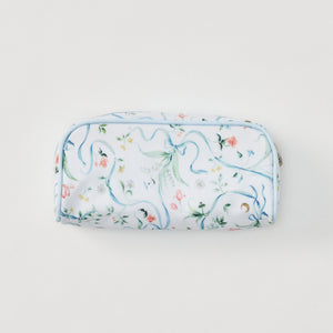 Small Toiletry Bag in Lily of the Valley Ribbon Bouquet
