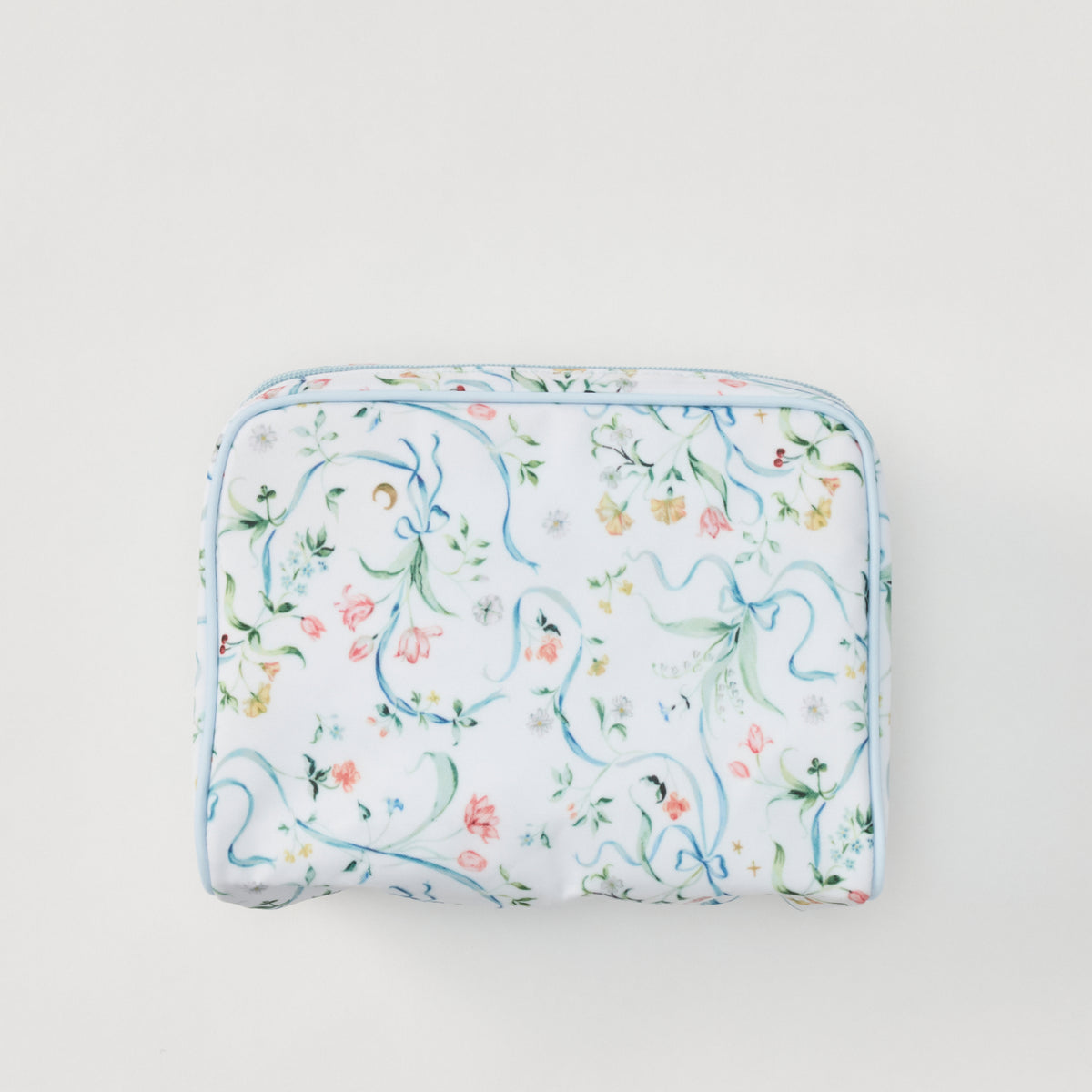 Medium Toiletry Bag in Lily of the Valley Ribbon Bouquet