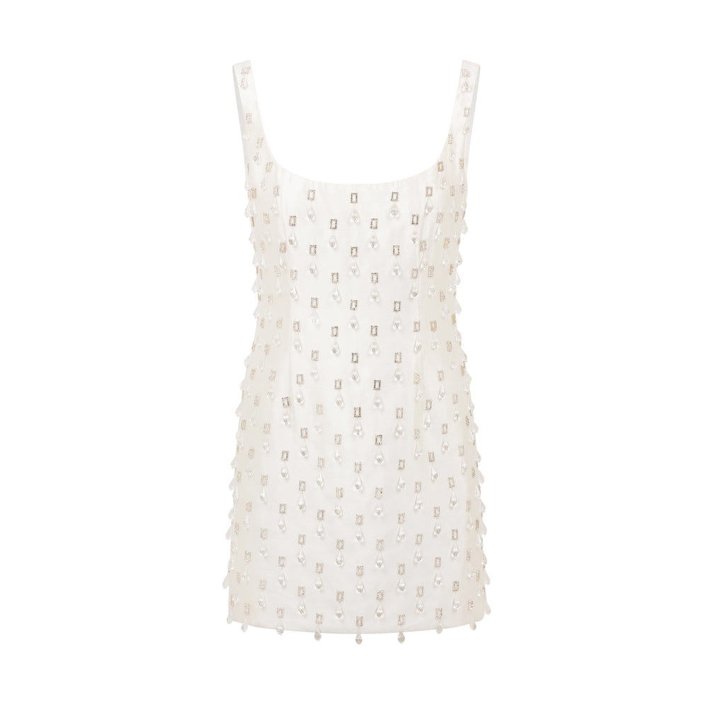 Mikado Mini Dress with Crystal Drops | STYLE 022