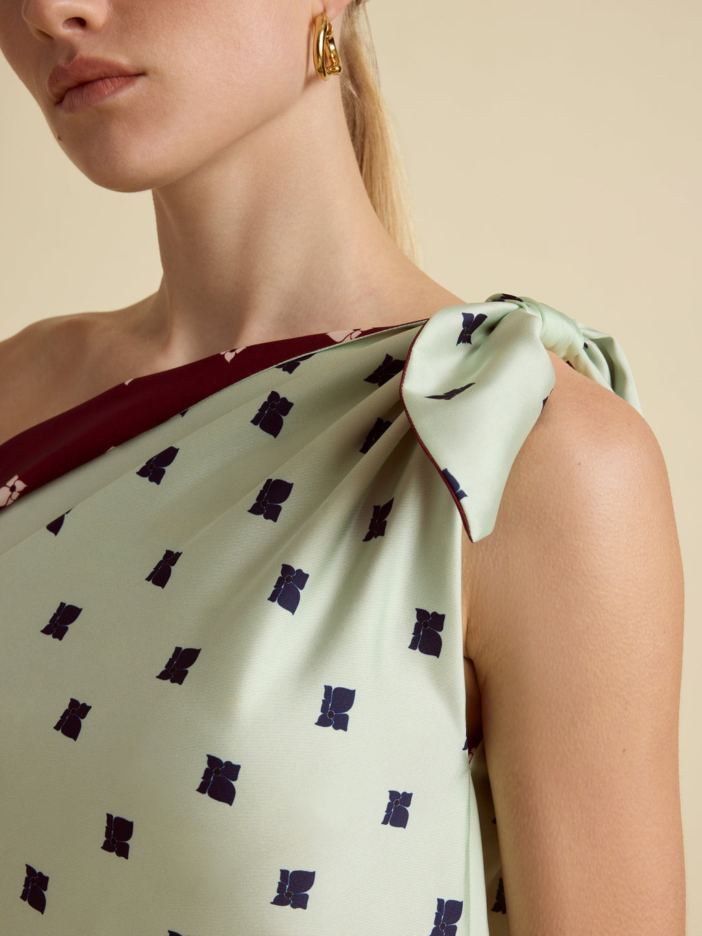 Floral Tabard Tie Tunic in Navy Floral