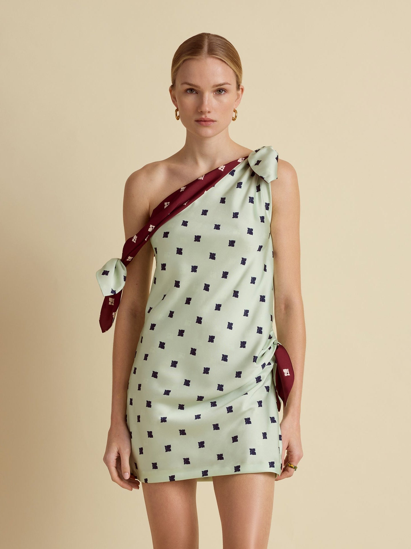 Floral Tabard Tie Tunic in Navy Floral