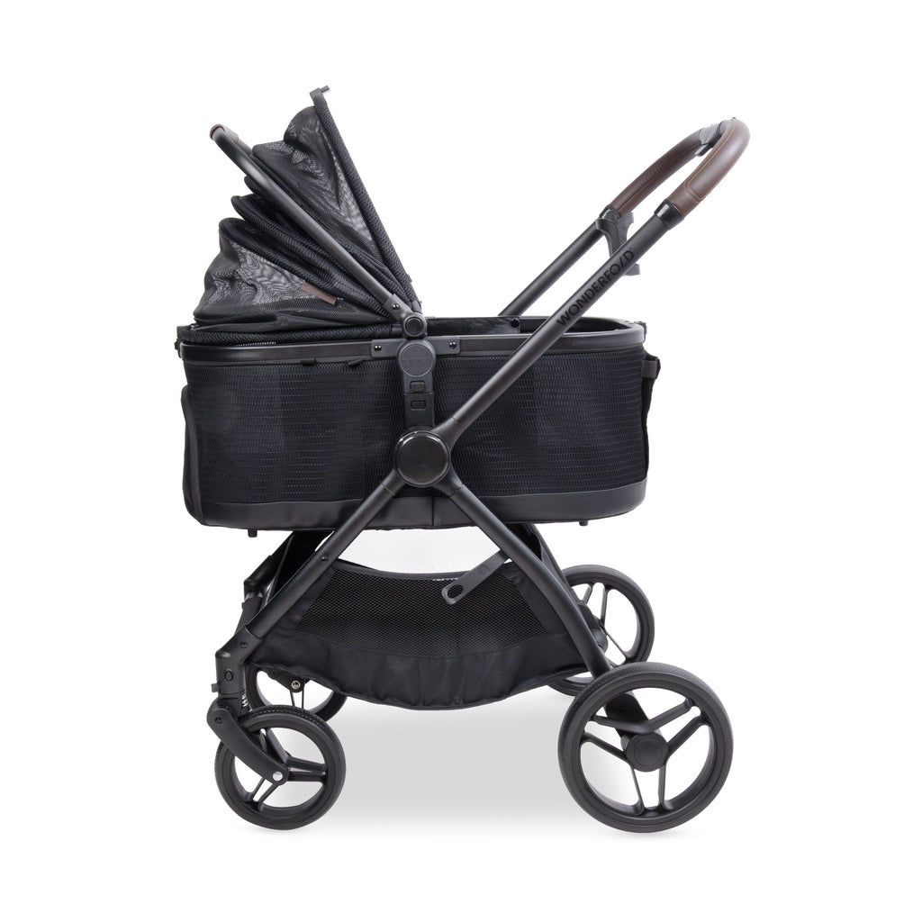 WonderFold P3 Convertible Pet Stroller for Small to Medium Pets in Black