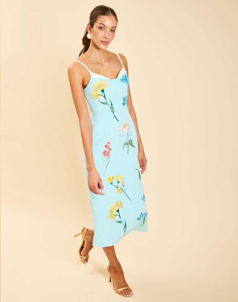 Pacifica Midi Dress in Blue Waltz