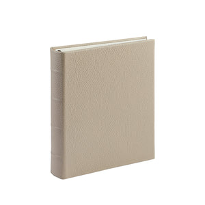 Medium 4-Ring Clear Pocket Album in Beechwood Grain Leather