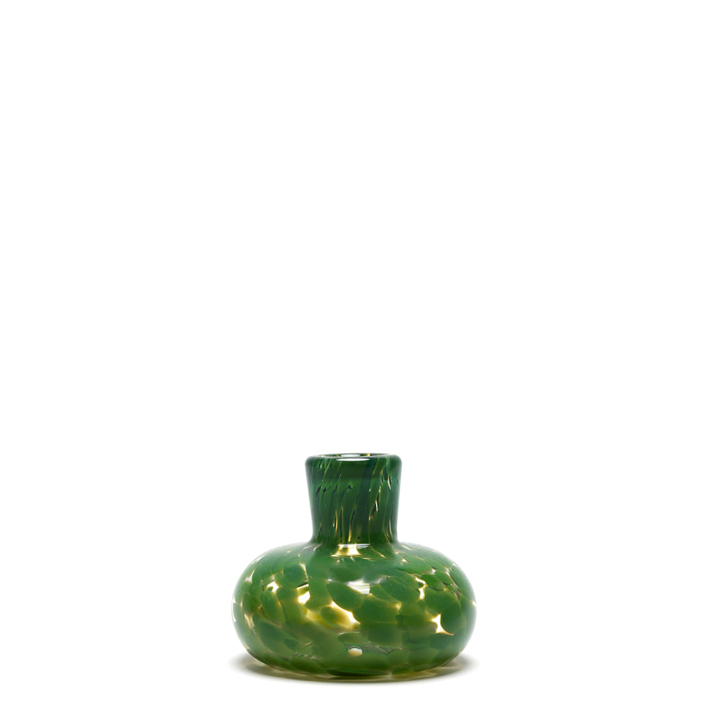 Forest Green/Transparent Spotted Candle Holder