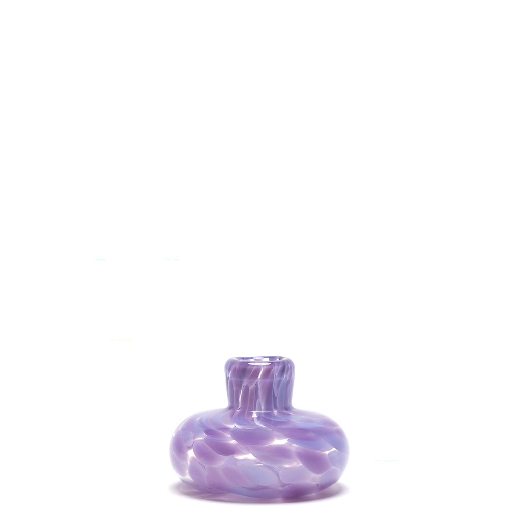 Lilac/Transparent Spotted Candle Holder