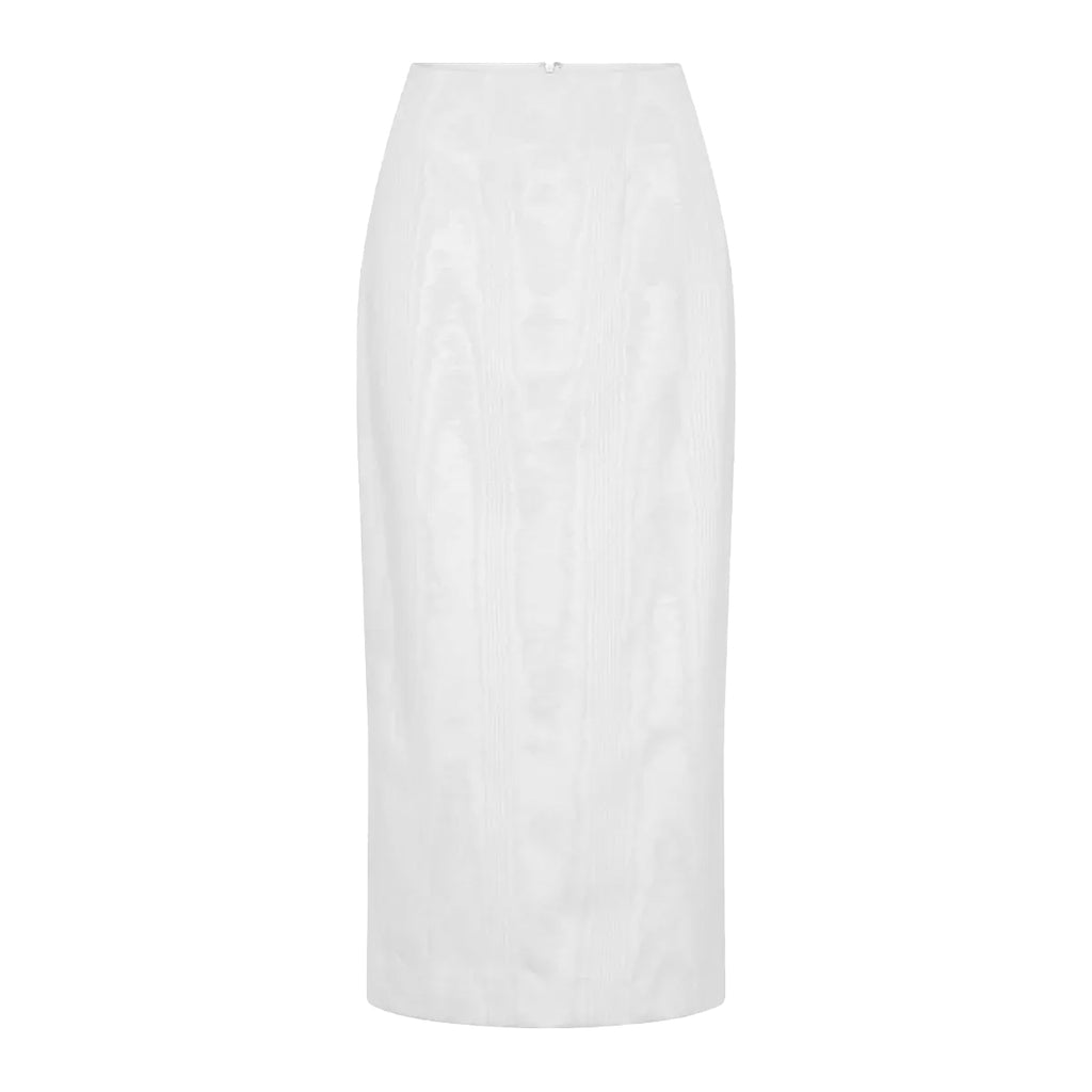 OTM Exclusive: Effie Pencil Skirt in White Ottoman