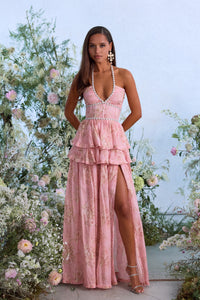 The Payton Dress in Light Pink Tapestry Rose