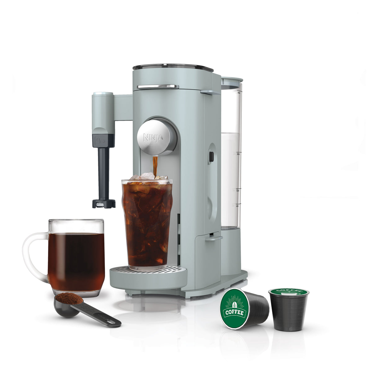 Single-Serve Pods & Grounds Specialty Coffee Maker in Glacier Blue
