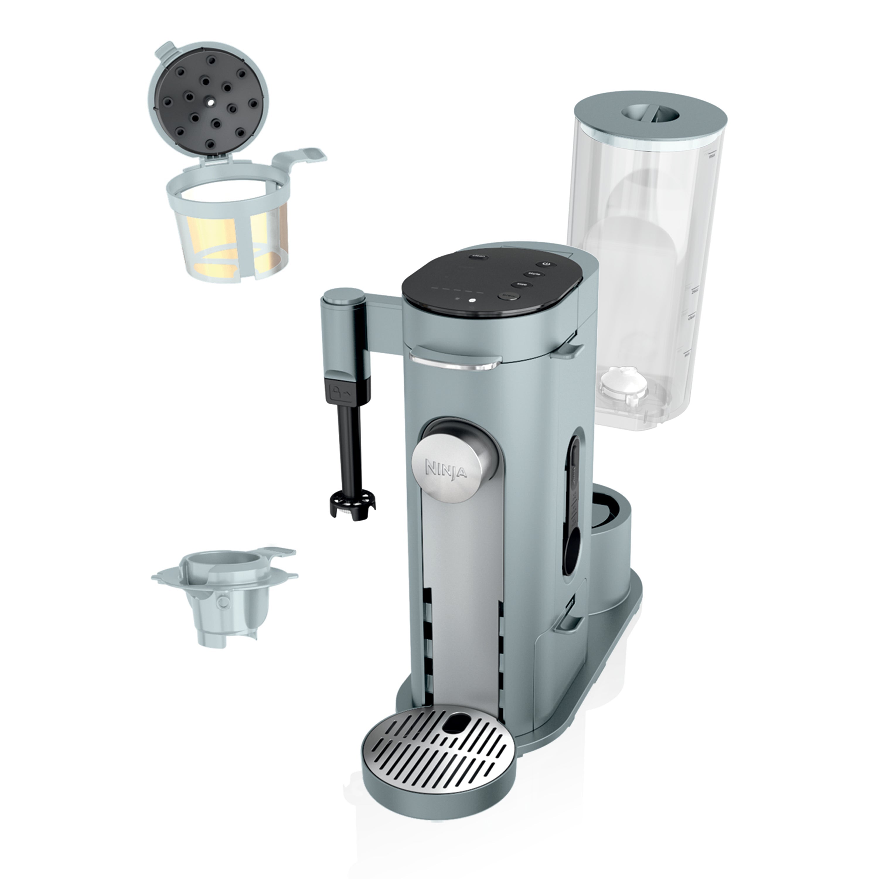 Single-Serve Pods & Grounds Specialty Coffee Maker in Glacier Blue