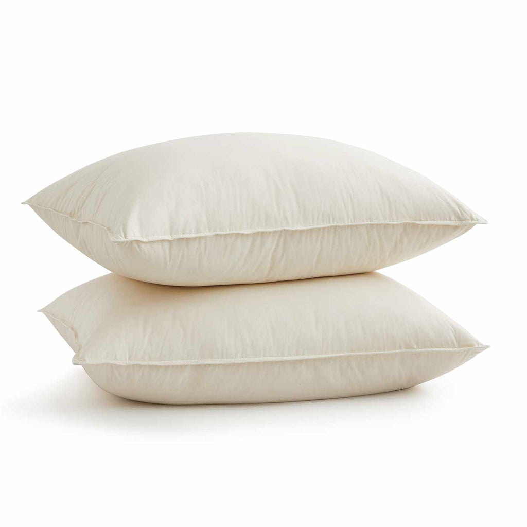 2 Pack Organic Cotton Goose Down Feather Pillows
