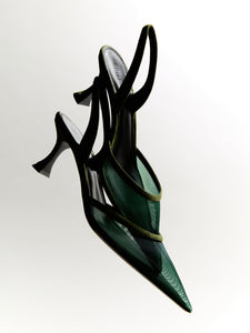 Esme 60 in Green Suede