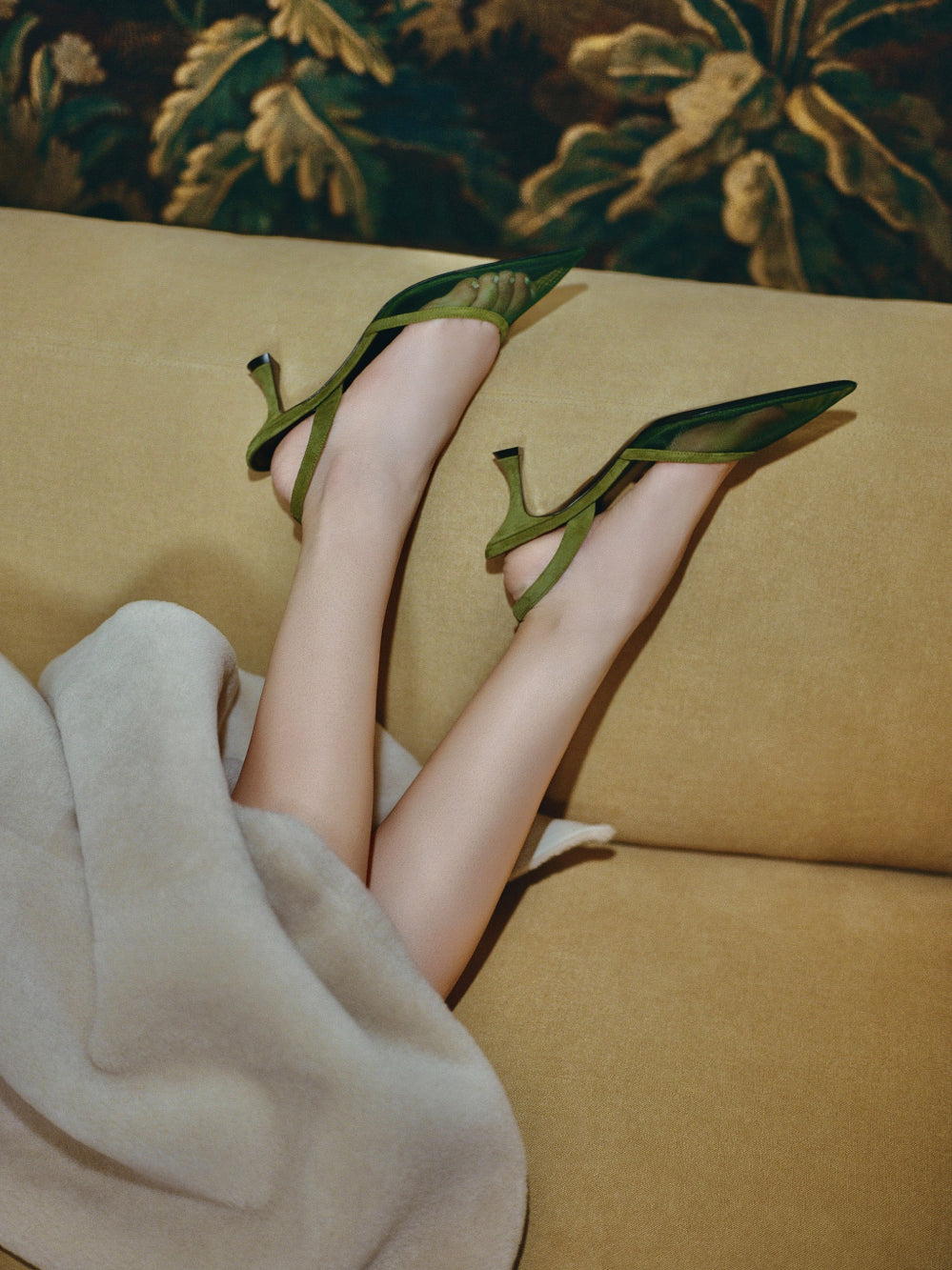 Esme 60 in Green Suede