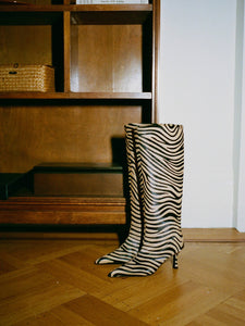 Odette Knee Boot in Tiger Calf