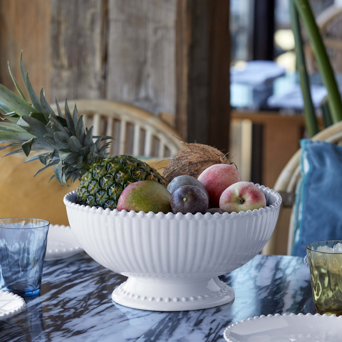 Pearl Collection Centerpiece 13" in White