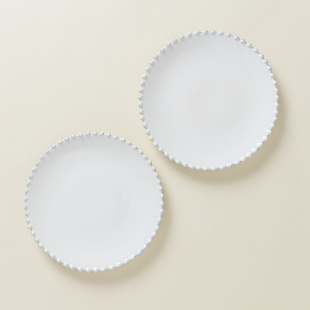 Pearl Collection Salad Plates in White, Set of 6