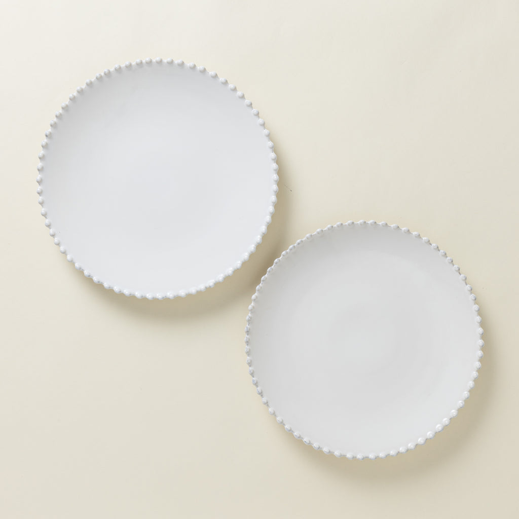 Pearl Collection Dinner Plates in White, Set of 6