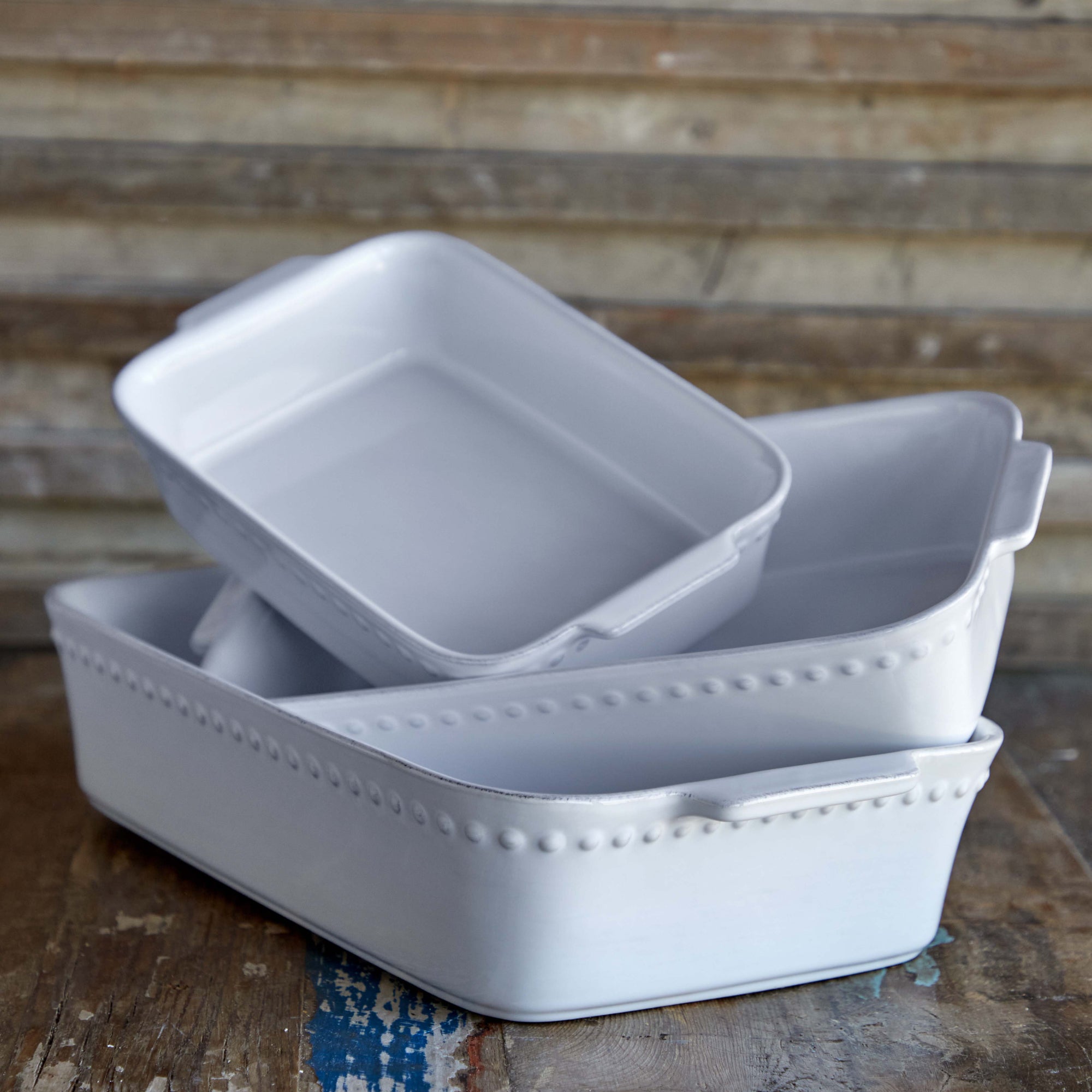 Pearl Collection Rectangle Baker 13" in White