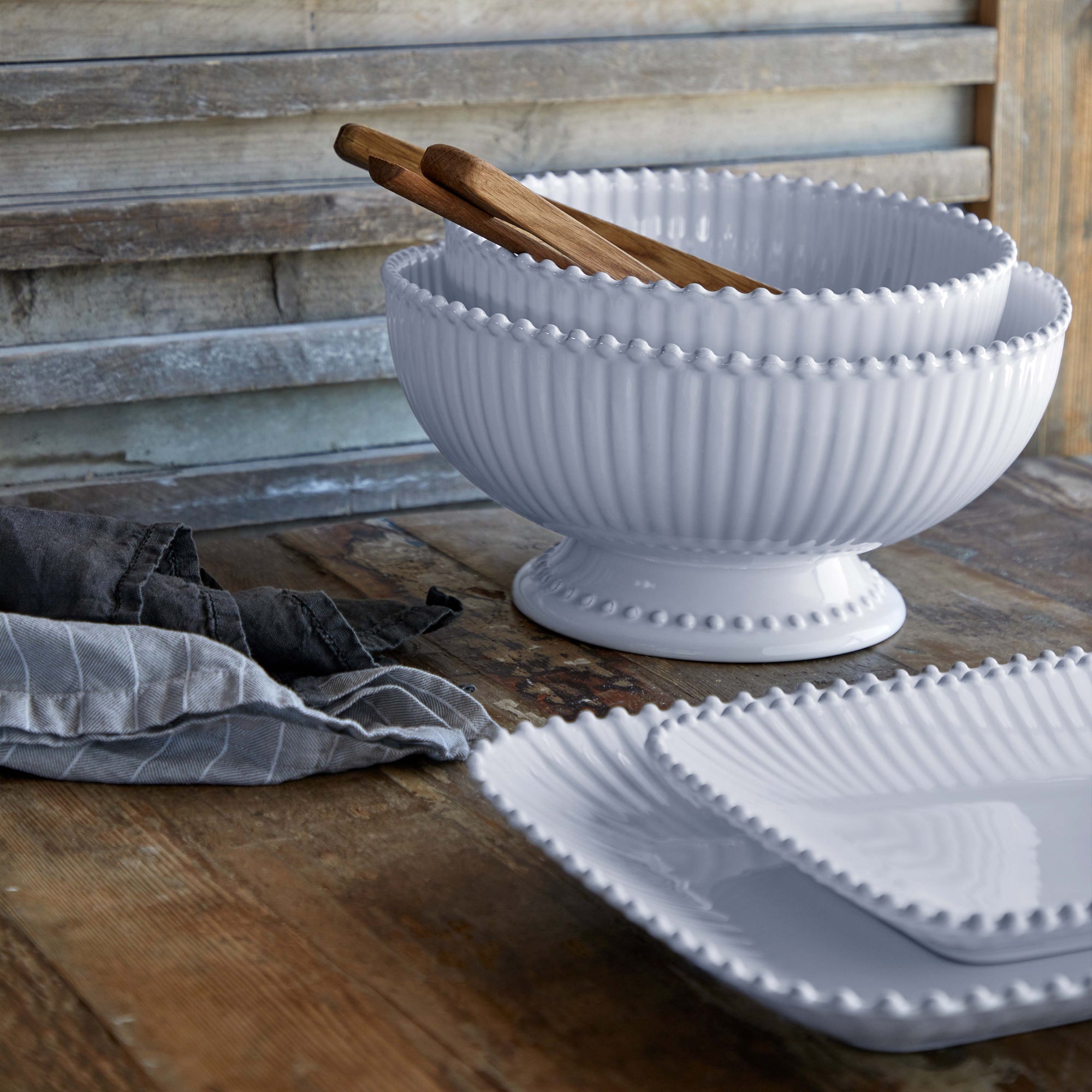 Pearl Collection Rectangle Platter 16" in White
