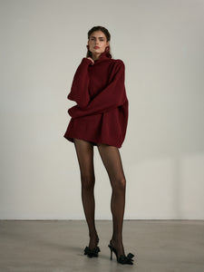 The Petra Sweater in Red Wine