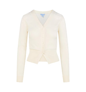 The Amal Cardigan in Antique White