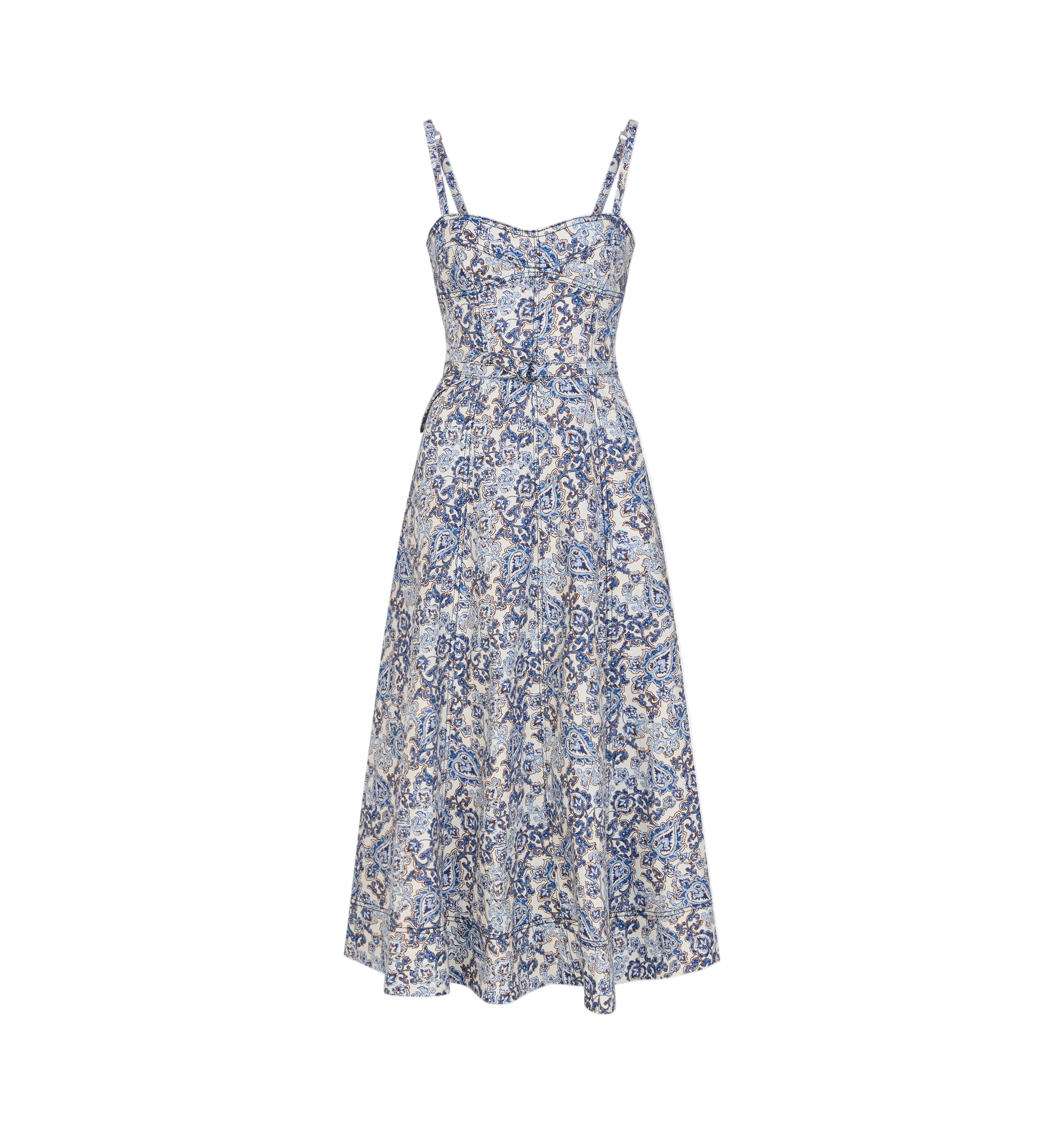 The Fiona Dress in Chedworth Paisley Blue
