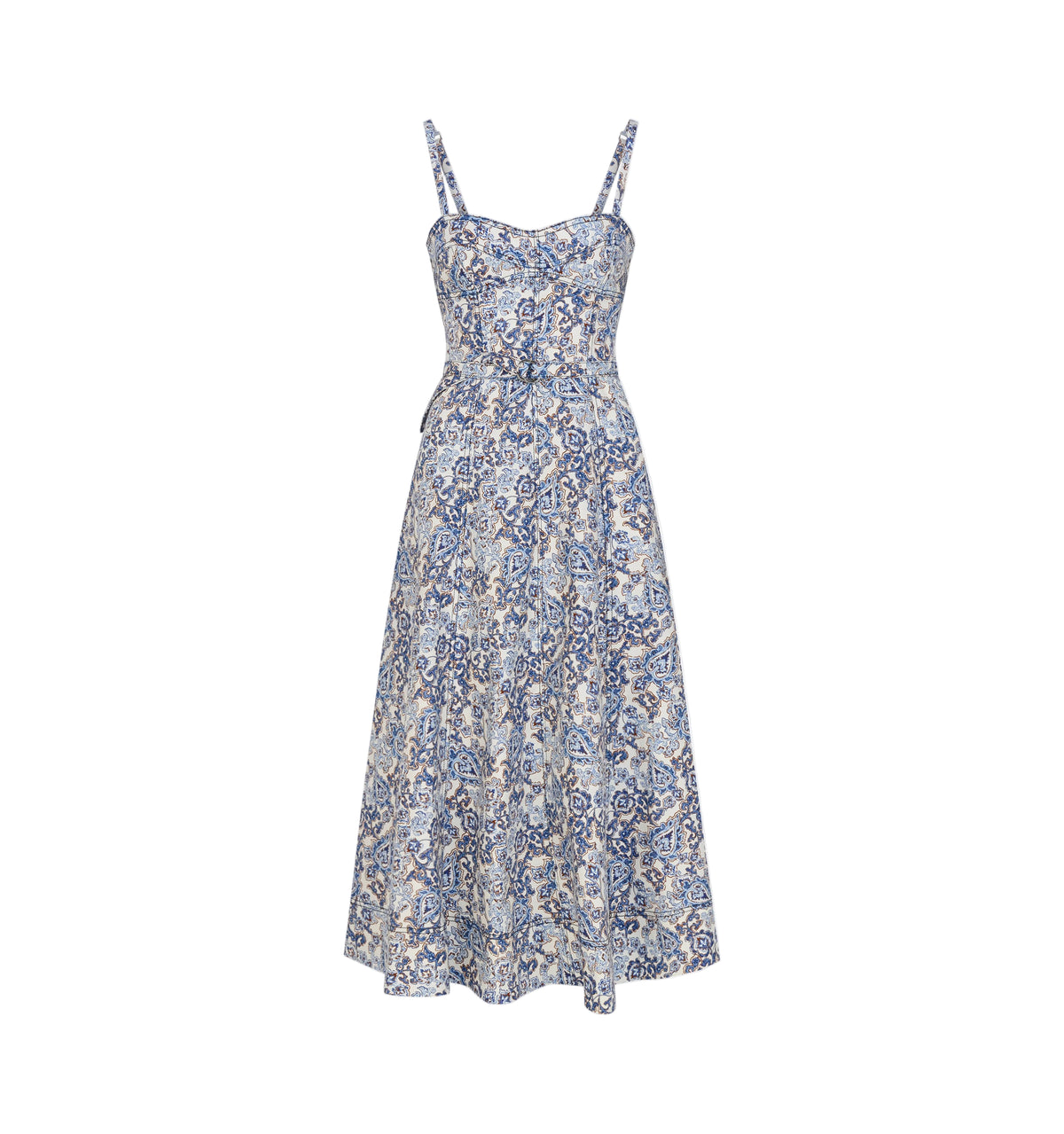 The Fiona Dress in Chedworth Paisley Blue