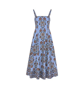 The Margot Dress in Stowell Medallion Iris