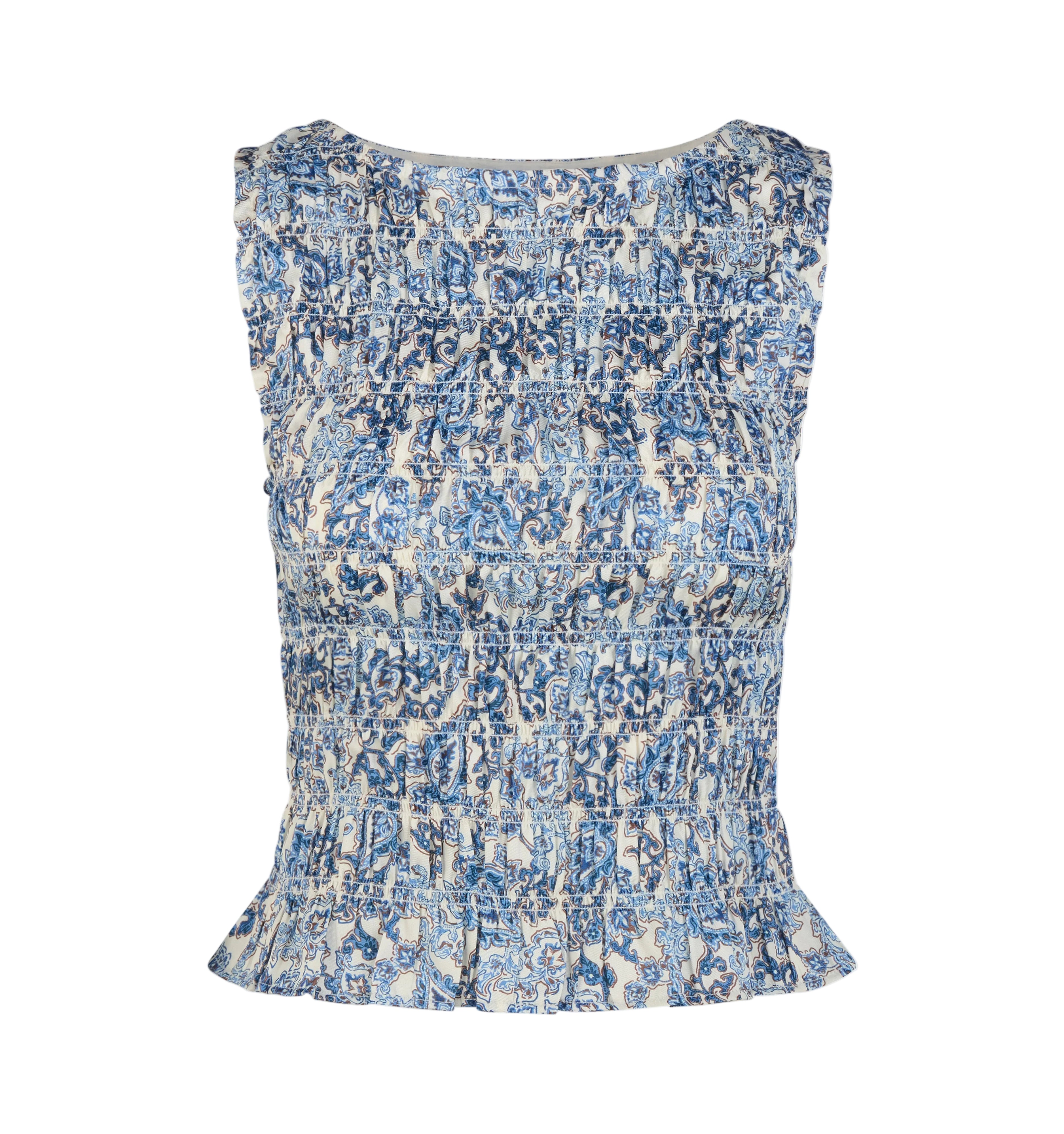 The Phoebe Nap Top in Chedworth Paisley Blue