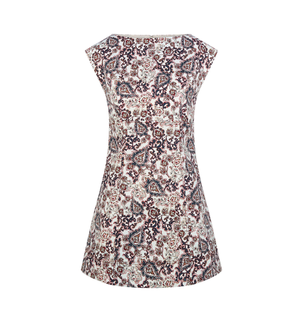The Rhiannon Dress in Chedworth Paisley Brown