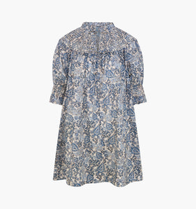 The Zinnia Mini Dress in Chedworth Paisley Blue