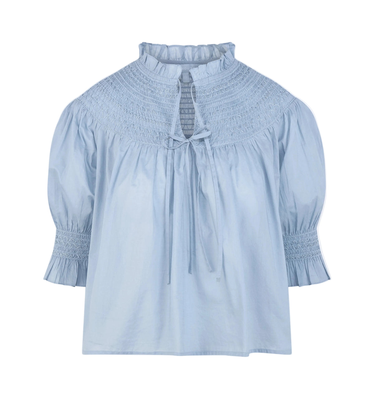 The Zinnia Top in Dusty Blue