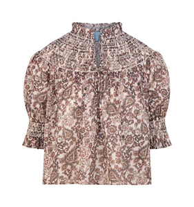 The Zinnia Nap Top in Chedworth Paisley Brown