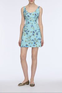 Einna Dress in Blue Magnolia Taffeta Faille
