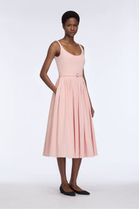 Eglantine Dress in Light Pink Cotton Poplin