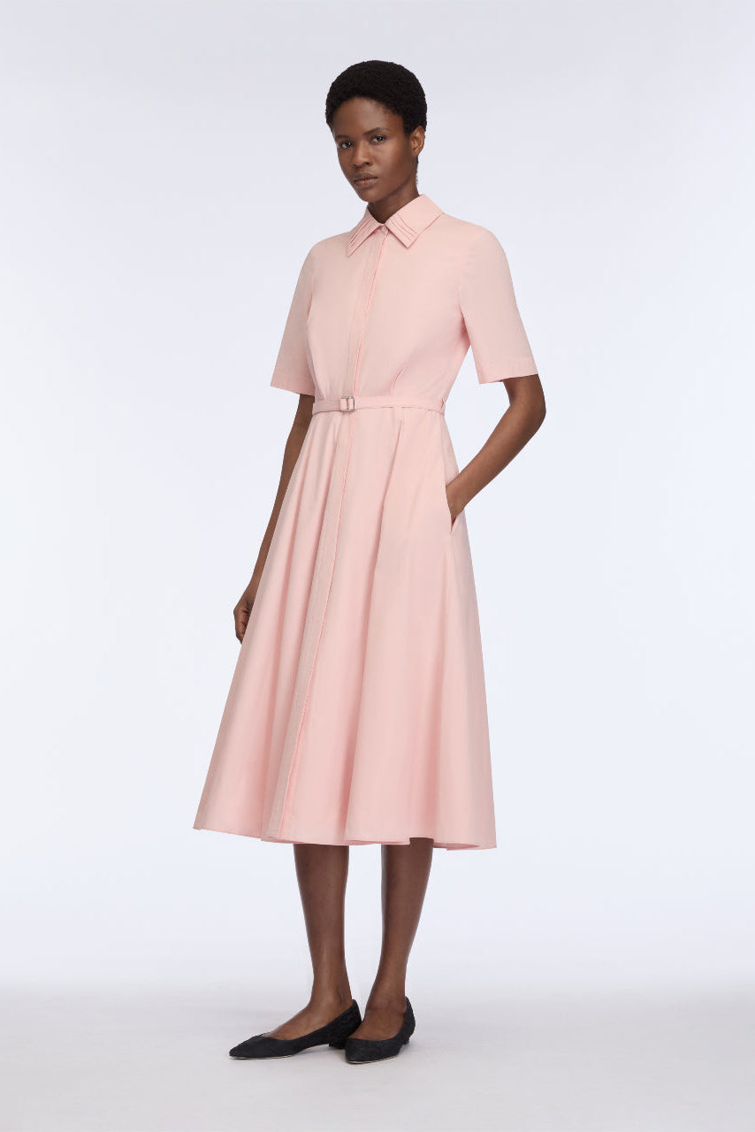Rubie Dress in Light Pink Cotton Popclan