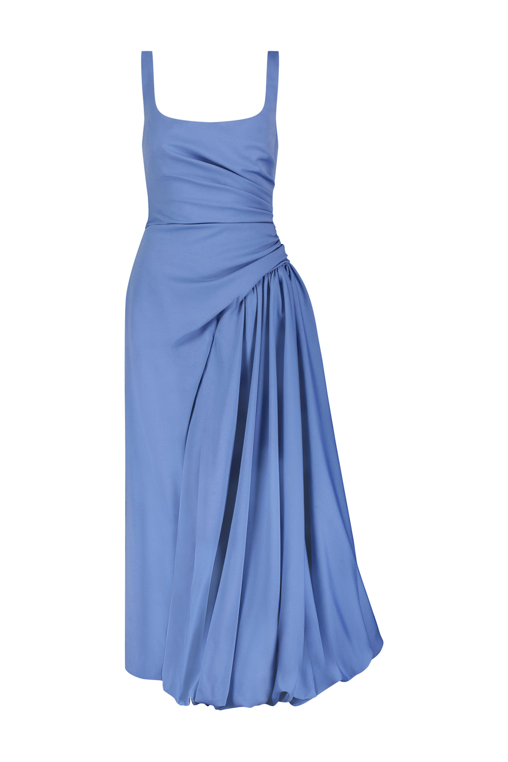 Faille Scoop Neck Bubble Dress in Bluebell